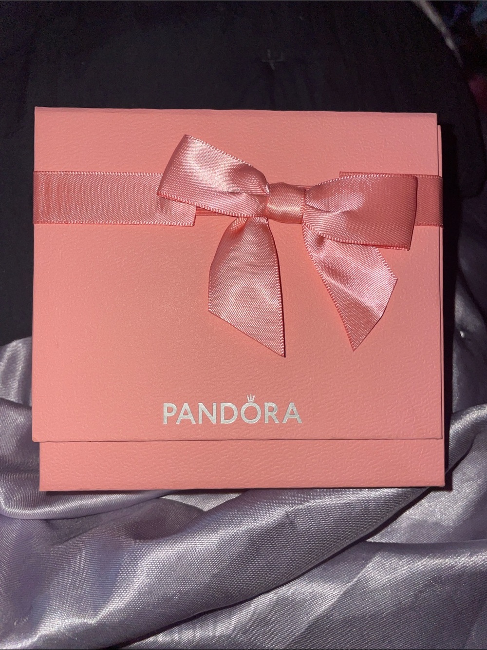 Pandora Coral Pink Gift Box with Satin Bow